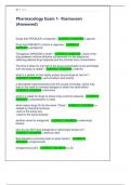 Pharmacology Exam 1- Rasmussen  &lpar;Answered&rpar;