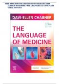 Test Bank for The Language of Medicine 13th Edition by Davi-Ellen Chabner&vert;9780443107795&vert; All Chapters 1-22&vert; LATEST