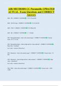 AIR METHODS CC Paramedic UPDATED  ACTUAL  Exam Questions and CORRECT  Answers 