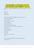 Red Hat RHCSA UPDATED ACTUAL   Exam Questions and CORRECT Answers
