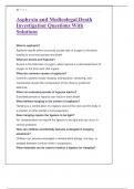 Asphyxia and Medicolegal Death  Investigation Questions With  Solutions 