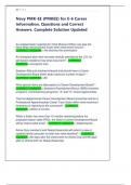 Navy PMK-EE &lpar;PMKEE&rpar; for E-6 Career  Information&period; Questions and Correct  Answers&period; Complete Solution Updated  