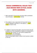 TEXAS COMMERCIAL RULES TEST  2025 BRAND NEW ACTUAL EXAM  WITH ANSWERS&period;