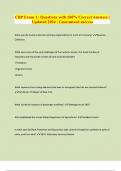 CBP 520 FINAL EXAM WITH COMPLETE QUESTIONS AND CORRECT VERIFIED ANSWERS&lpar;DETAILED ANSWERS &rpar;ALREADY GRADED A&plus; NEW VERSION&excl; 100&percnt; GUARANTEED PASS&excl;