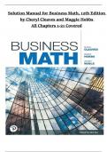 Solution Manual for Business Math&comma; 12th Edition by Cheryl Cleaves & Maggie Hobbs &ndash; Complete Step-by-Step Solutions &vert; All Chapters 1&ndash;21 &vert; 2027 Verified Edition