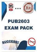 PUB2603 EXAM PACK 2025 &lbrace;LATEST QUESTIONS AND ANSWERS&rcub;