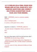 LS 15 PHELAN UCLA FINAL EXAM LATEST WITH ACTUAL QUESTIONS AND CORRECT VERIFIED ANSWERS 100&percnt; GUARANTEED TO PASS  CONCEPTS ALREADY GRADED A&plus; BRAND NEW&excl;&excl;&excl;