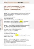 ATI Practice Questions PEDs Exam 1  Questions and Answers &lpar;100&percnt; Correct  Answers&rpar; Already Graded A&plus; 