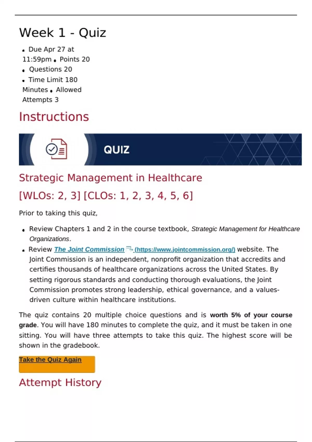 HCA 421- Health Care Planning & Evaluation | HCA421 week 1 to 5 Quizzes ...