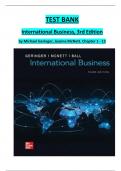 TEST BANK International Business&comma; 3rd Edition by Michael Geringer&comma; Jeanne McNett&period; Chapter 1 - 15