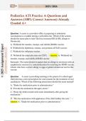 Pediatrics ATI Practice A Questions and  Answers &lpar;100&percnt; Correct Answers&rpar; Already  Graded A&plus;