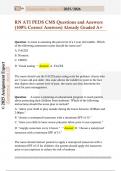 RN ATI PEDS CMS Questions and Answers  &lpar;100&percnt; Correct Answers&rpar; Already Graded A&plus;
