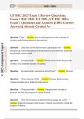UF BSC 2025 Exam 1 Review Questions&comma;  Exam 1 BSC 2025  UF 2025&comma; UF BSC 2025&colon;  Exam 1 Questions and Answers &lpar;100&percnt; Correct  Answers&rpar; Already Graded A&plus; 
