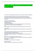 CISR LIFE & HEALTH EXAM QUESTIONS & ANSWERS