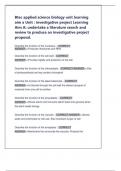 Btec applied science biology unit learning  aim a Unit &colon; investigative project Learning  Aim A&colon; undertake a literature search and  review to produce an investigative project  proposal&period; 