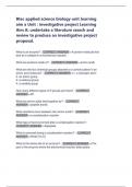 Btec applied science biology unit learning  aim a Unit &colon; investigative project Learning  Aim A&colon; undertake a literature search and  review to produce an investigative project  proposal&period;
