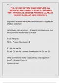 PHIL 101 2025 ACTUAL EXAM COMPLETE ALL  QUESTIONS AND CORRECT DETAILED ANSWERS  WITH RATIONALES &lpar;VERIFIED ANSWERS&rpar; &vert;ALREADY  GRADED A&plus;&lpar;BRAND NEW VERSION&excl;&excl;&excl;&rpar; 