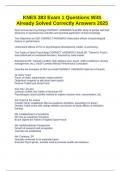 KNES 383 Exam 1 Questions With Already Solved Correctly Answers 2025