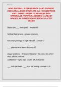 NFHS SOFTBALL EXAM VERSION 1 AND 2 NEWEST  2025 ACTUAL EXAM COMPLETE ALL 160 QUESTIONS  AND CORRECT DETAILED ANSWERS WITH  RATIONALES &lpar;VERIFIED ANSWERS&rpar; &vert;ALREADY  GRADED A&plus; &lpar;BRAND NEW VERSION&excl;&excl;&rpar;&sol; LATEST  EXAM&excl;&excl;&excl; 