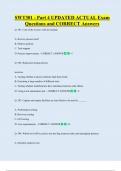 SWT301 - Part 4 UPDATED ACTUAL Exam  Questions and CORRECT Answers 
