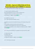 SWT301 - Part 4&period;2 UPDATED ACTUAL  Exam Questions and CORRECT Answers 