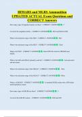HIMARS and MLRS Ammunition  UPDATED ACTUAL Exam Questions and  CORRECT Answers 