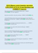 M142 Himars rocket launcher operators   UPDATED ACTUAL Exam Questions and  CORRECT Answers 