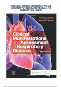 Test Bank for Clinical Manifestations and Assessment of Respiratory Disease&comma; 9th Edition &lpar;Des Jardins&comma; 2024&rpar;&comma; Chapter 1-45 &vert; All Chapters &vert;&vert; WITH RATIONALES&excl;&excl;