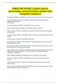 KNES 383 EXAM 1 &lpar;sport psych&comma; personality&comma; arousal&rpar; latest update with complete solutions