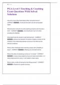 PGA Level 3 Teaching & Coaching  Exam Questions With Solved  Solutions