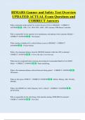 HIMARS Gunner and Safety Test Overview  UPDATED ACTUAL Exam Questions and  CORRECT Answers