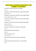 ABGD ORAL SURGERY QUESTIONS AND CORRECT ANSWERS