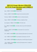 MIS 2113 Exam 4 Review UPDATED  ACTUAL Exam Questions and CORRECT  Answers