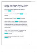 AC-HPAT Prep &lpar;Biology&comma; Chemistry&comma; Physics&comma;  Math&rpar; Questions With Complete Solutions&period;