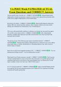 VA POST   Bundled Exam Questions WITH  CORRECT Answers