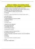 AFPSAT VERBAL EXAM PRACTICE QUESTIONS AND CORRECT ANSWERS&excl;&excl;