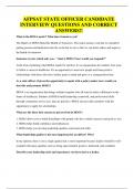 AFPSAT STATE OFFICER CANDIDATE INTERVIEW QUESTIONS AND CORRECT ANSWERS
