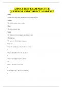 AFPSAT TEST EXAM PRACTICE QUESTIONS AND CORRECT ANSWERS&excl;