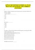 AFPSAT REVIEWER NUMERICAL EXAM PRACTICE QUESTIONS AND CORRECT ANSWERS
