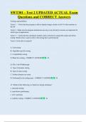 SWT301 - Test 2 UPDATED ACTUAL Exam  Questions and CORRECT Answers