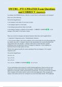 SWT301 - PT3 UPDATED Exam Questions  and CORRECT Answers