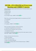 SWT301 - PT3 UPDATED ACTUAL Exam  Questions and CORRECT Answers 