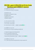 SWT301 - part 2 UPDATED ACTUAL Exam  Questions and CORRECT Answers