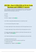 SWT301 - Part 2 UPDATED ACTUAL Exam  Questions and CORRECT Answers