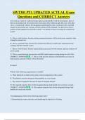 SWT301 PT1 UPDATED ACTUAL Exam  Questions and CORRECT Answers 