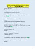 SWT301 UPDATED ACTUAL Exam  Questions and CORRECT Answers 