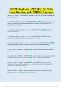 CDFM Fiscal Law UPDATED  ACTUAL  Exam Questions and CORRECT Answers 