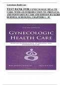 Test Bank For Gynecologic Health Care&colon; With an Introduction to Prenatal and Postpartum Care 4th Edition by Kerri Durnell Schuiling&semi; Chapters 1 - 35 