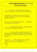 BUS 6600 BOOKOUT FINAL EXAM QUESTIONS  AND ANSWERS 2025