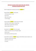 SERVSAFE ALCOHOL EXAM QUESTIONS AND VERIFIED ANSWERS